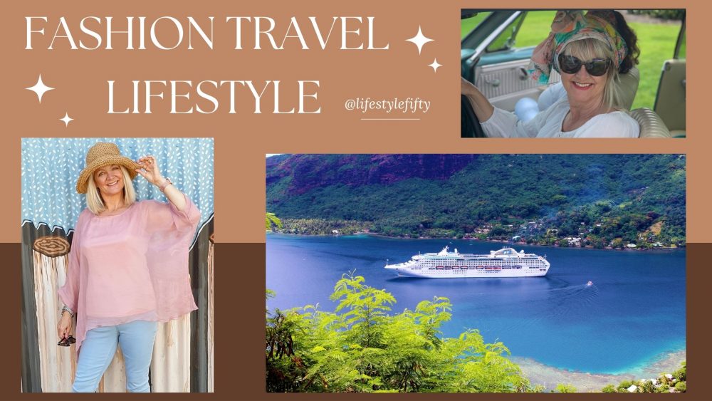 Lifestyle Fifty banner image, pics of Jo Castro, Sea Princess in a blue ocean destination