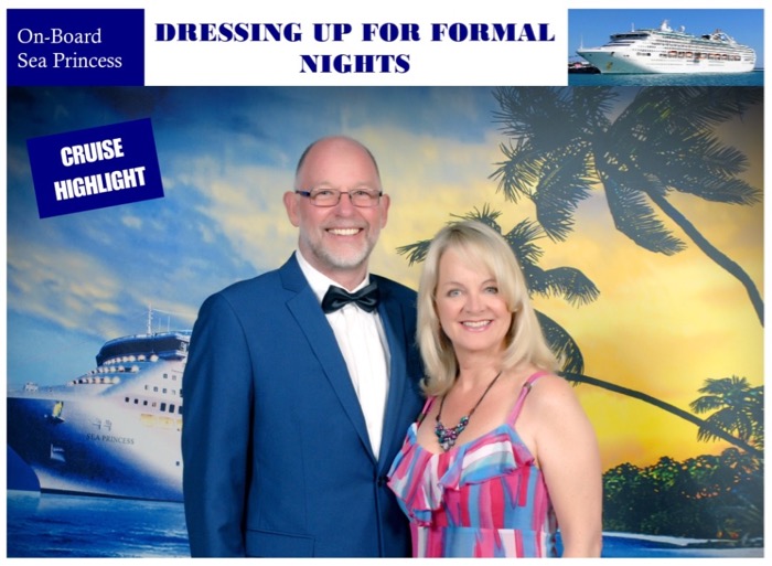 Image of couple in formal dress on a cruise vacation