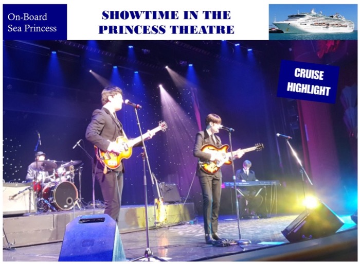 Image of a tribute band performing on a cruise ship vacation illustrating a point in the post 'reasons-to-go-on-a-cruise'