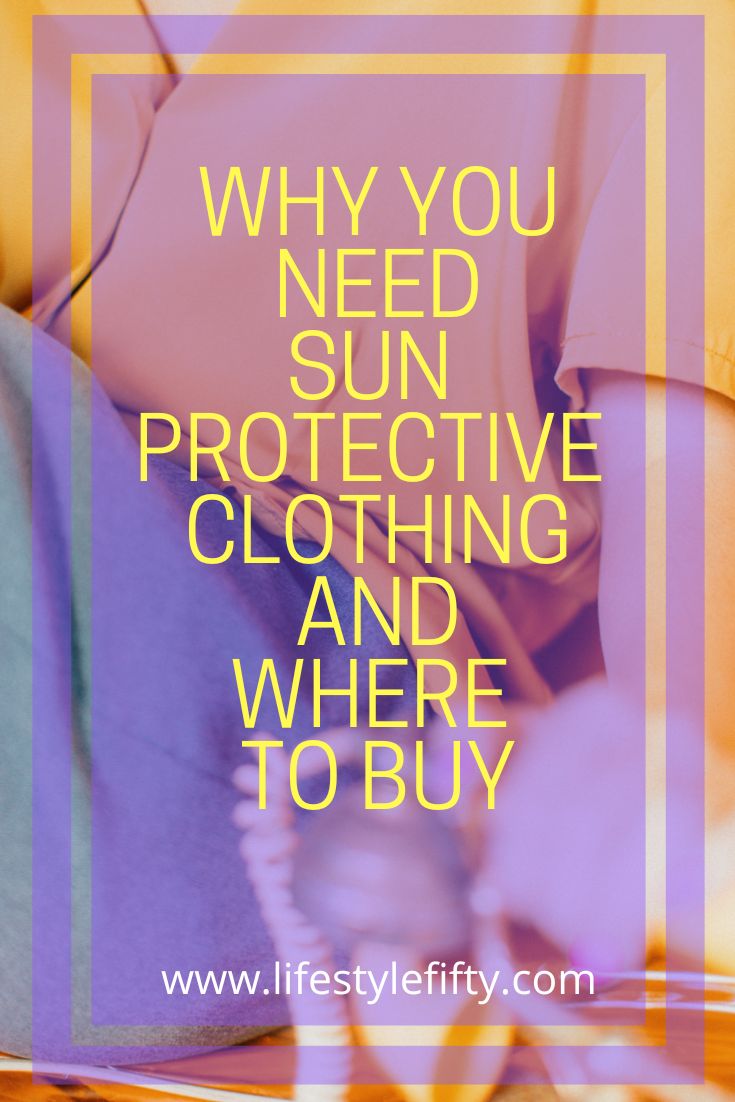 Image with text overlay which says "Why You Need Sun Protective Clothing and Where to Buy."