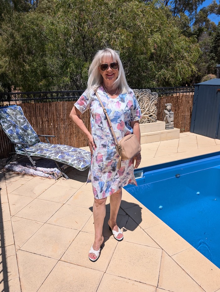 Woman wearing a floral dress