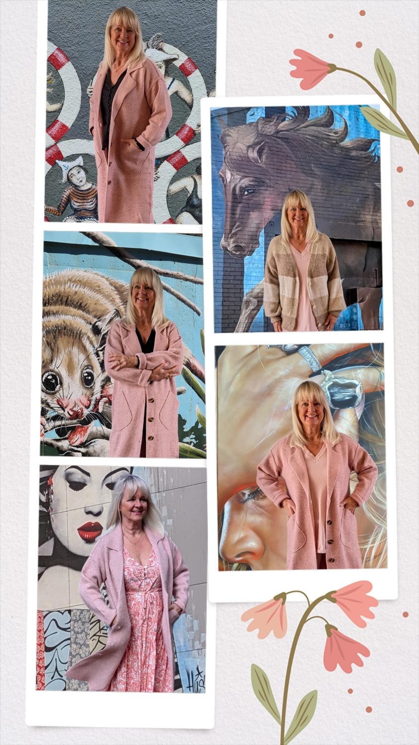 Jo Castro, a lifestyle blogger, is show in this collage wearing clothes  from Boho brand, Salty Crush. She is showcasing boho style outfits that are both colorful and comfortable.